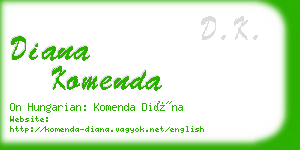 diana komenda business card